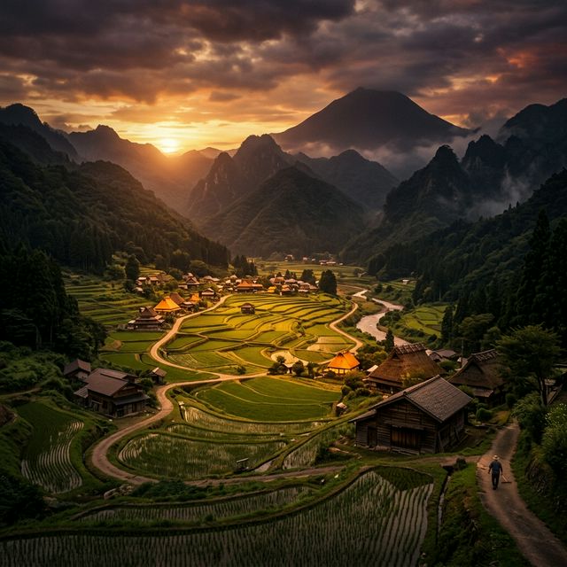 信州の農園風景